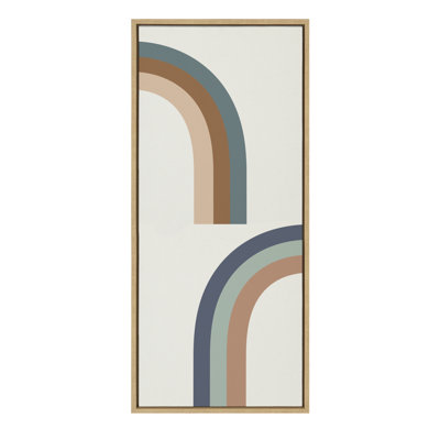  Sylvie Cheerful Rainbows, toile encadrée par le studio Creative Bunch 18 x 40 naturel
