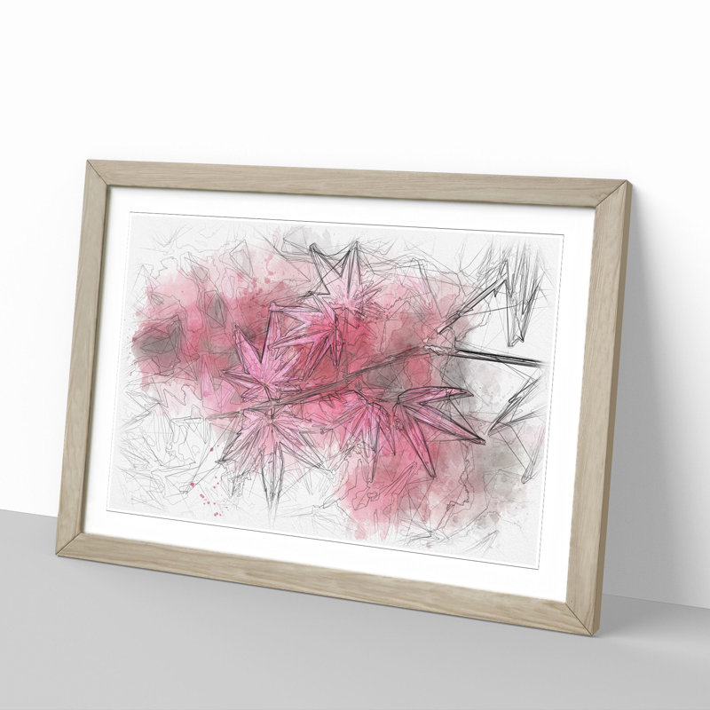 Japanese Maple Tree - Picture Frame Painting, 36cm H x 48cm W x 2cm D, Oak