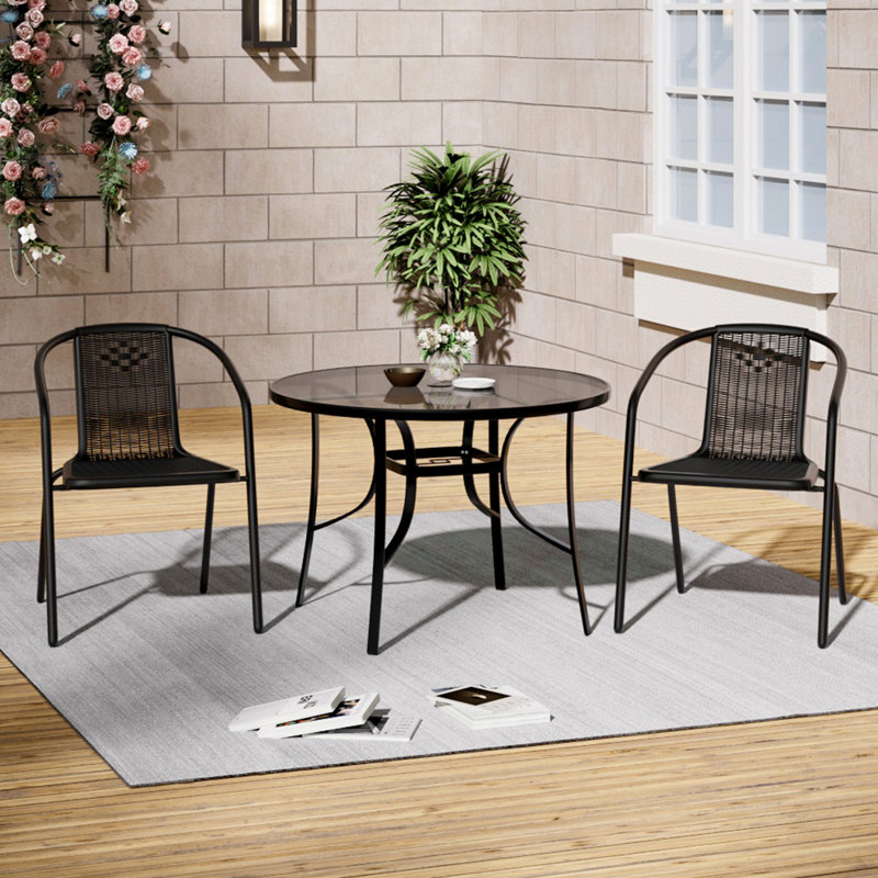 Beeman 2 - Person Patio Dining Set with Round Table