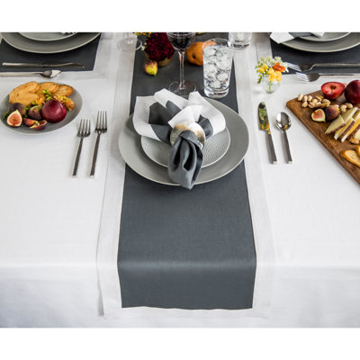 Festive Edge Linen Table Runner