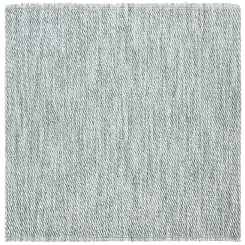 GREENGUARD Certified Abstract Gray Wool Cotton Square Rug