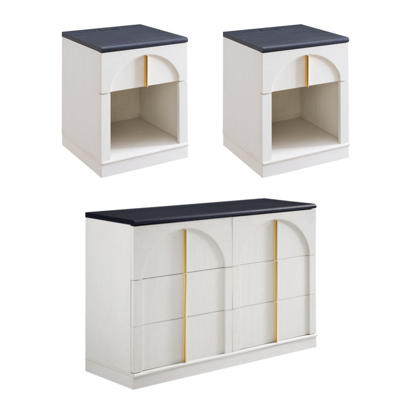 Ensemble de chambre à coucher moderne, Blanc