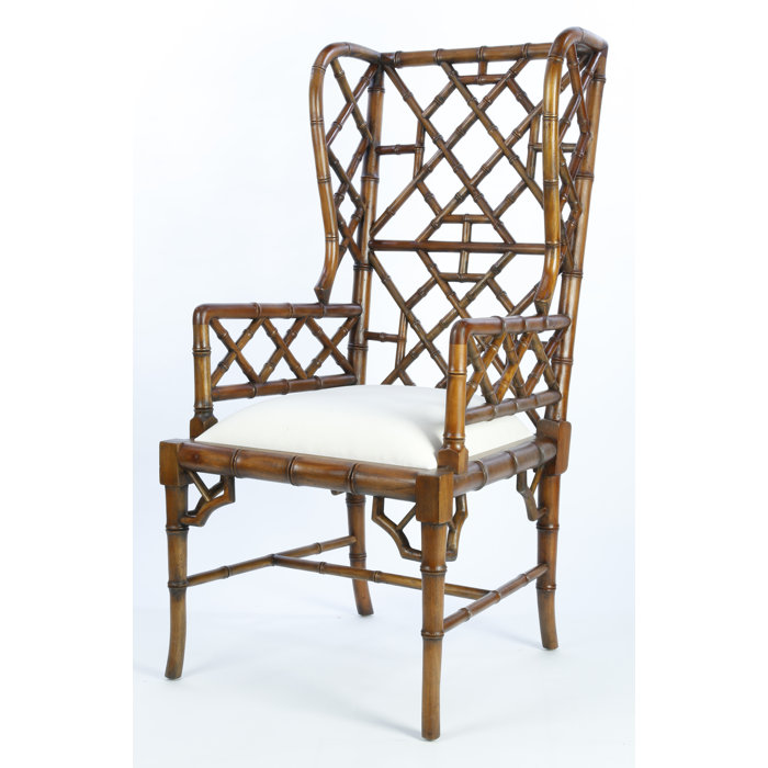 Bloomsbury Market Hallam Chinese Chippendale Wingback Chair | Wayfair