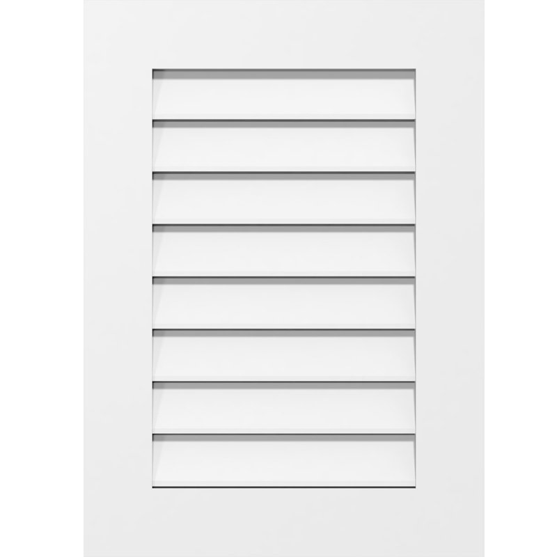 Rectangle Surface Mount Functional Standard Frame PVC Gable Vent, 24"W x 12"H