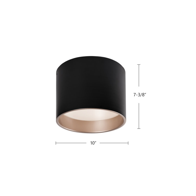 Mousinni 1 - Light LED Flush Mount, Black, Black