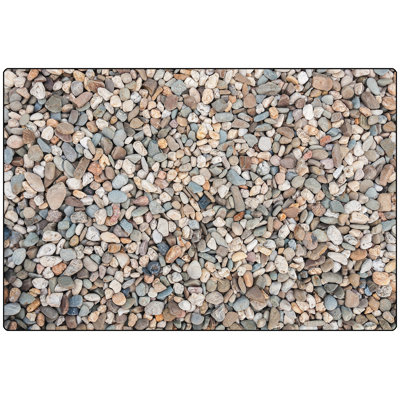 Tapis gris touffeté Pebbles Photo Realistic