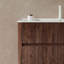 Meuble-lavabo rétro 36 "en noyer avec lavabo