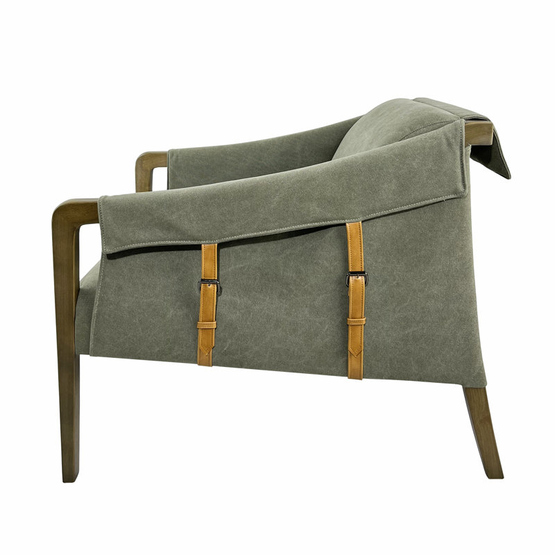 Fauteuil club Delphine - tissu naturel Shearly