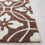 Tapis à motif géométrique chocolat et ivoire pour l'intérieur et l'extérieur Bayou-16761966