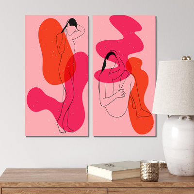 «Abstract Minimal Portraits of Young Women III», ensemble de 2 impressions