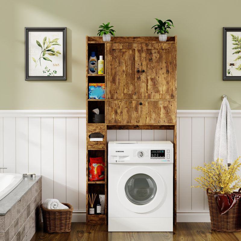 Rangement au-dessus de la toilette, Brun