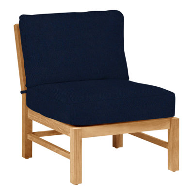 Club Teak Sectional Slipper Chair