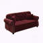 Mid-Century Modern Chesterfield Sofa, Velvet with Nailhead Trim