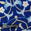 Rideau de douche sans couture à ornements floraux brillants bleus avec 12 crochets-1209292693