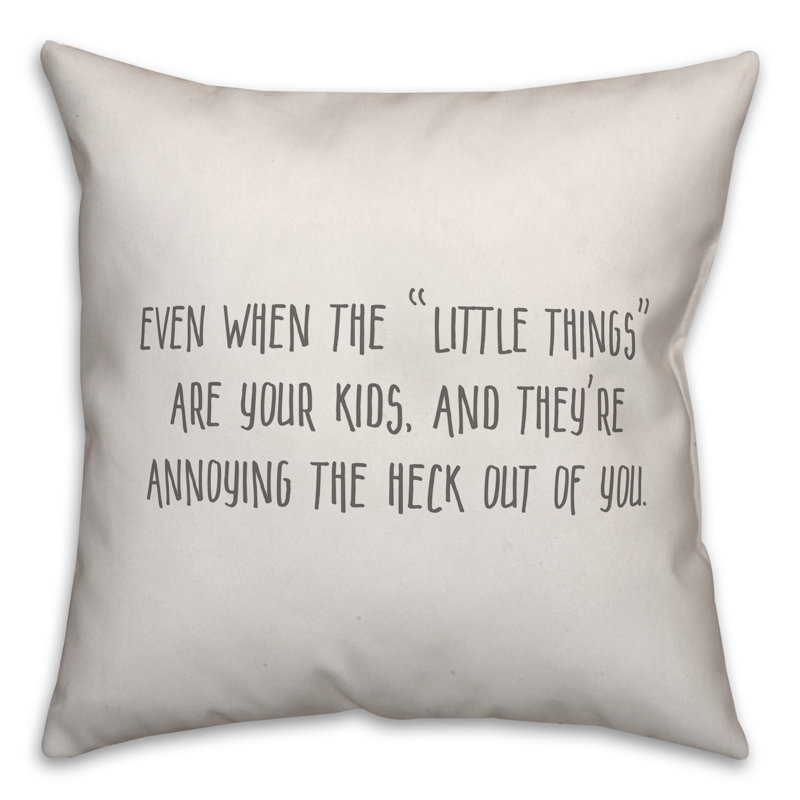  Coussin Enjoy the Little Things, Polyester / Bourre en polyester, 20 po x 20 po