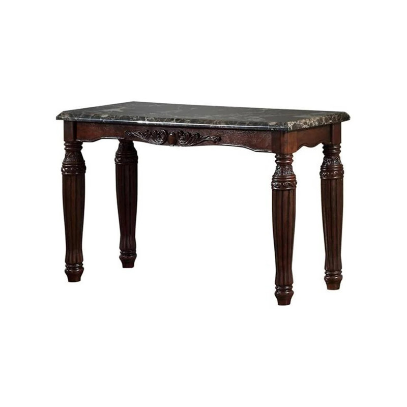 Table de canapé traditionnelle 47,6 po, espresso / noir