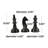Aluminum Metal Chess Decorative Sculpture with Knight, Queen and King Set-1110840278