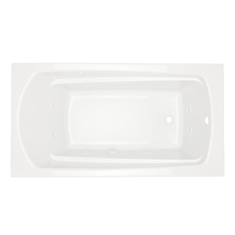 Signature Hardware 60" x 32" Bradenton Acrylic Drop-in Whirlpool Tub, Center