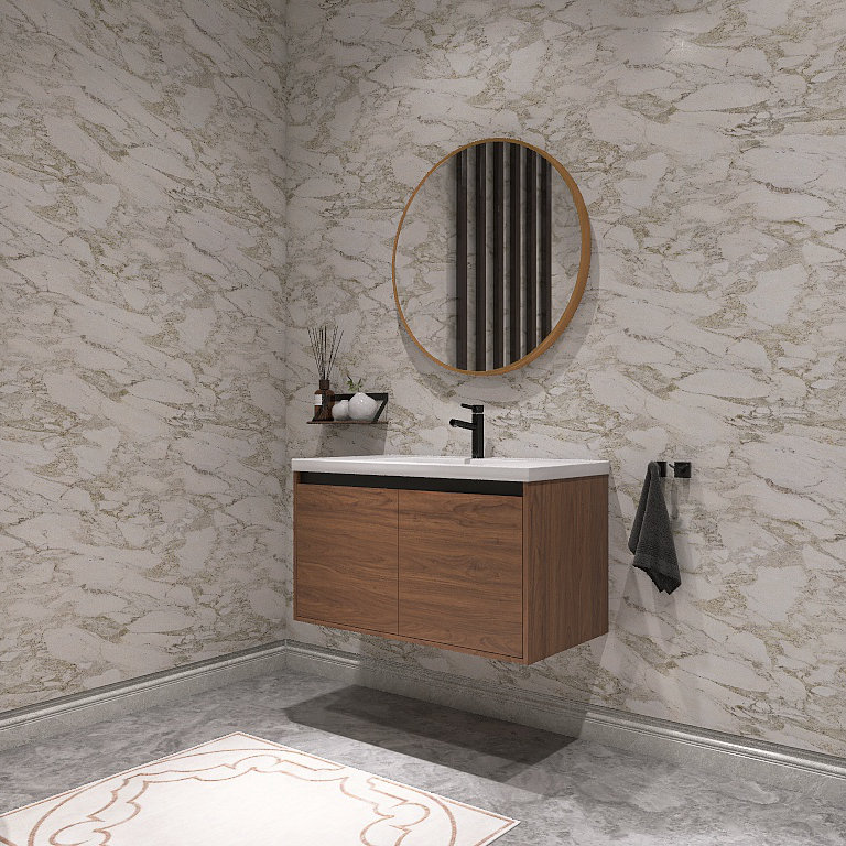 Meuble-lavabo simple 35,46 po avec plateau en résine Anease