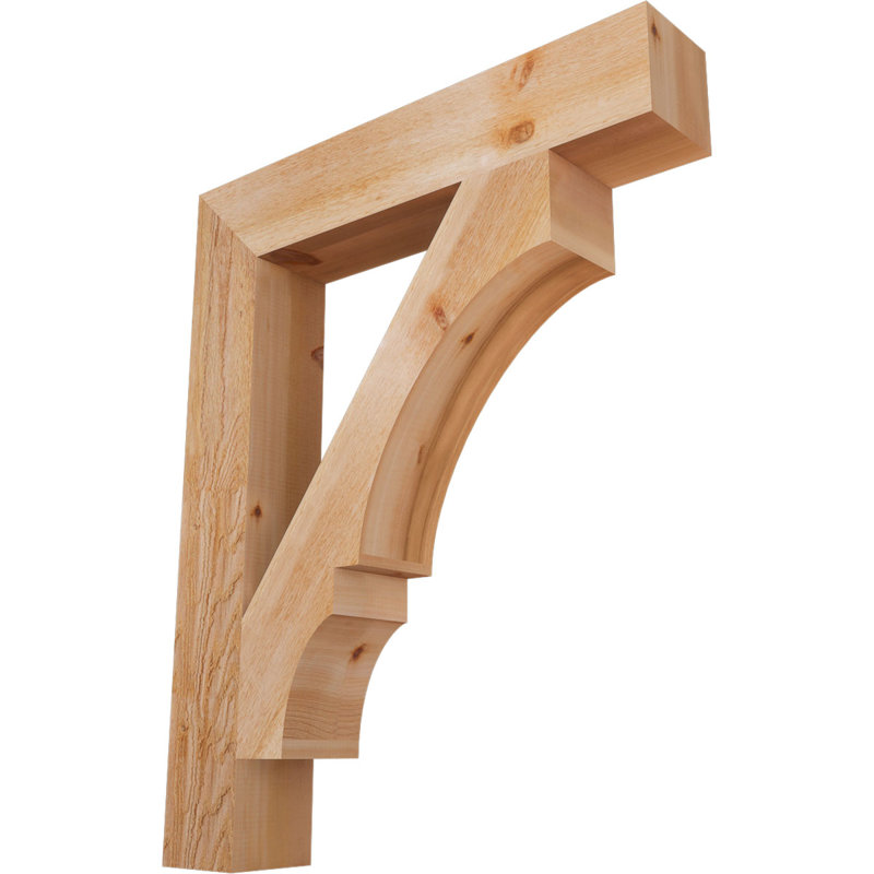 Support de bloc Balboa, Cèdre rouge de l'Ouest brut, L 6 po x P 34 po x H 42 po
