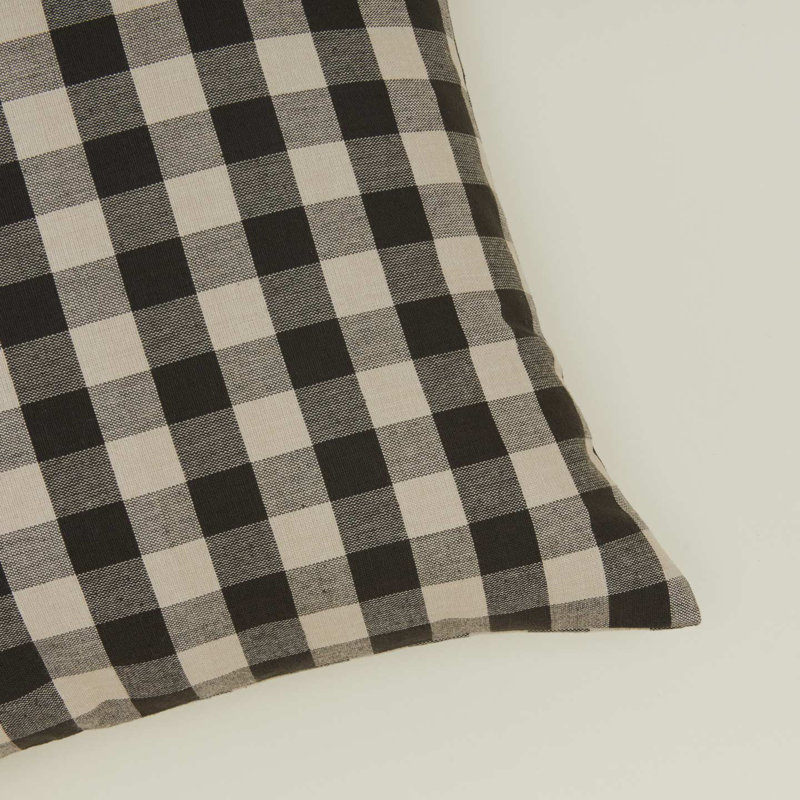 Essential Square Pillow Cover & Insert, Black/Light Gray