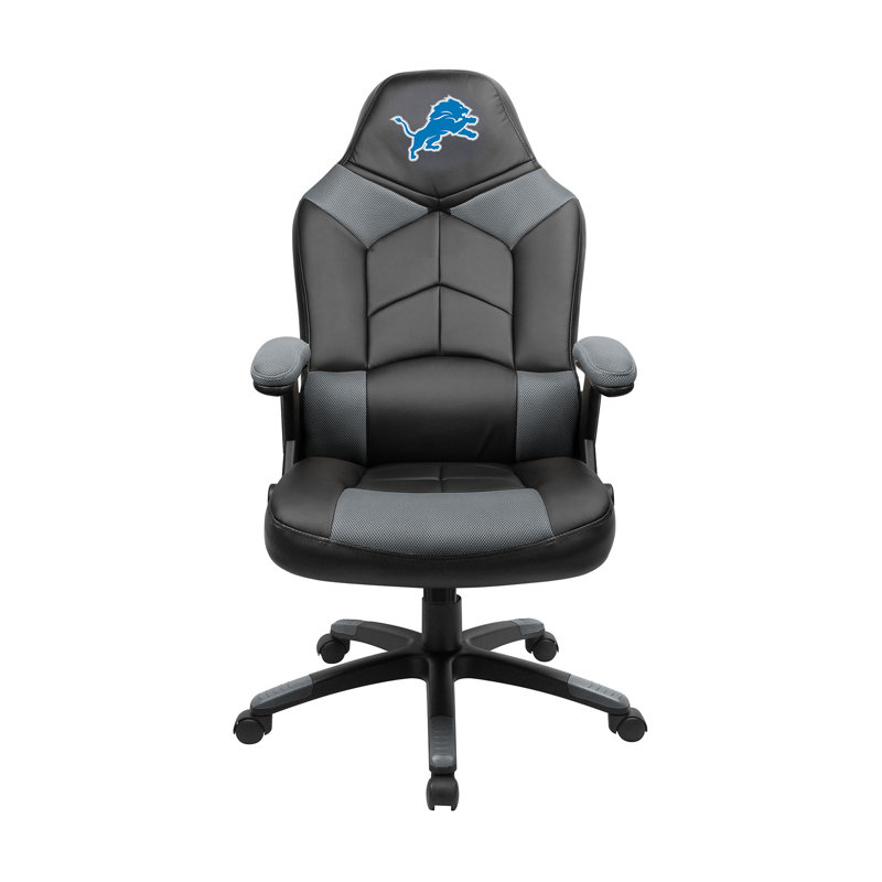 NFL Oversized Gaming Chair, Black/Gray and Detroit Lionsand