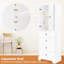Armoire de rangement avec 2 portes et 4 tiroirs pour la salle de bain-1041260833