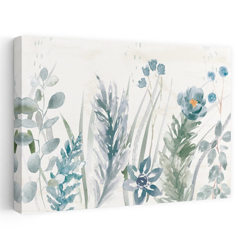 Boho Garden I No Butterflies Blue Bohemian, H 24 po x l 16 po