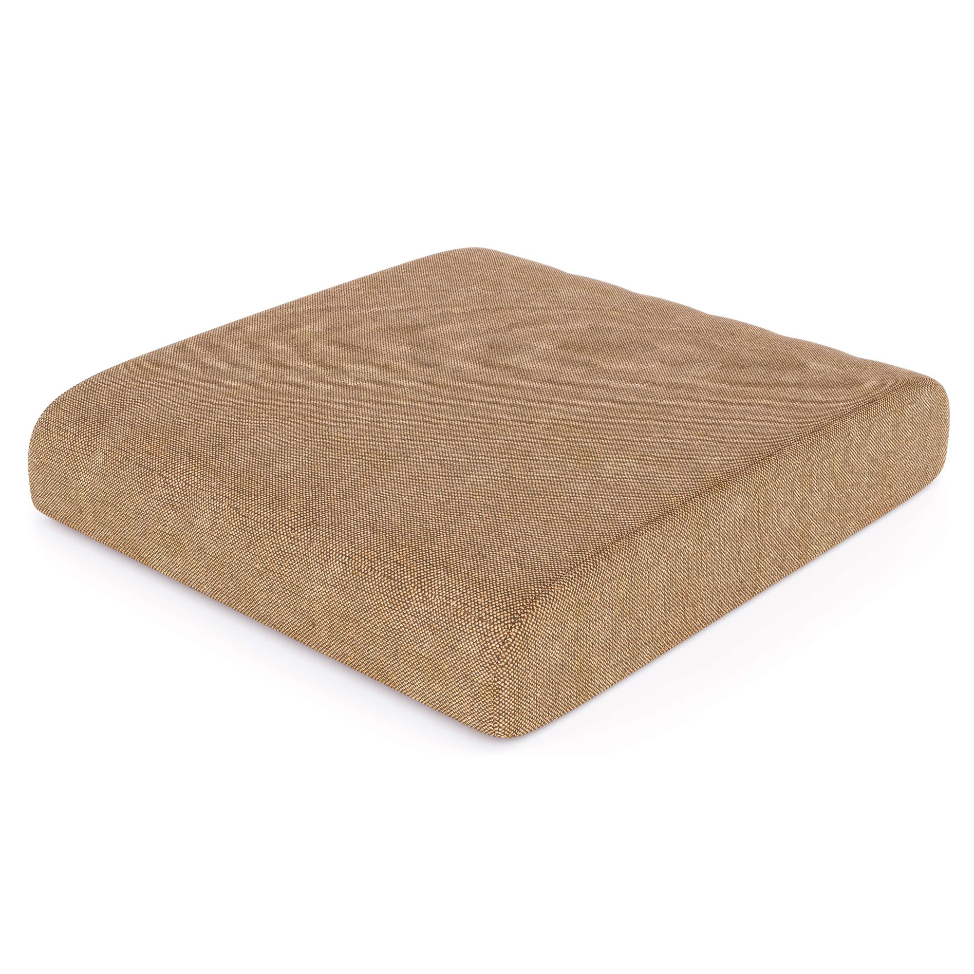 Sunbrella Outdoor Ottoman Cushion, Canvas Heather Beige Sunbrella® Canvas, 4" H x 22" W x 20" D