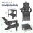 Dalson 5-Piece Plastic Adirondack Chair Set with Side Table and Ottomans-98222881