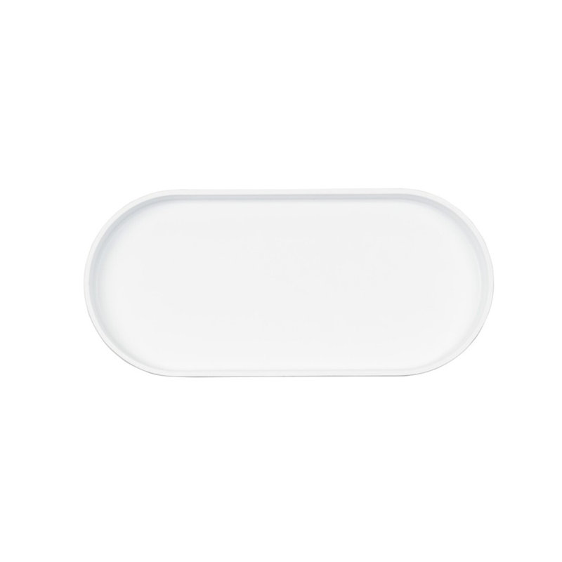 Cal-Mil Hudson Melamine Platter, 1.5" H x 6" W x 13" D, White
