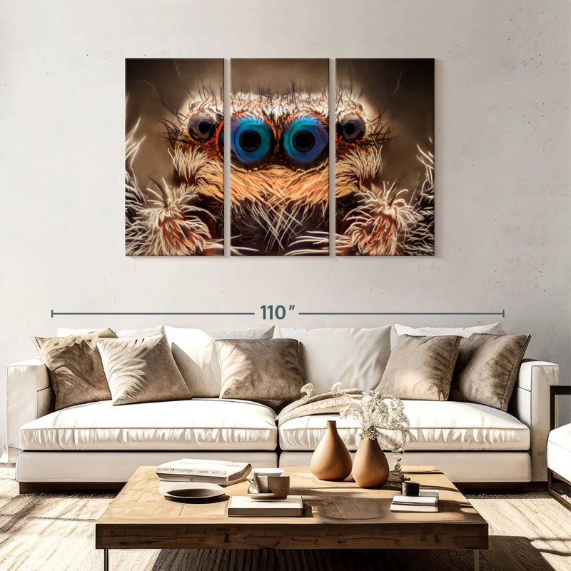 Brampt Blue Spider Eyes, 48" H x 74" W