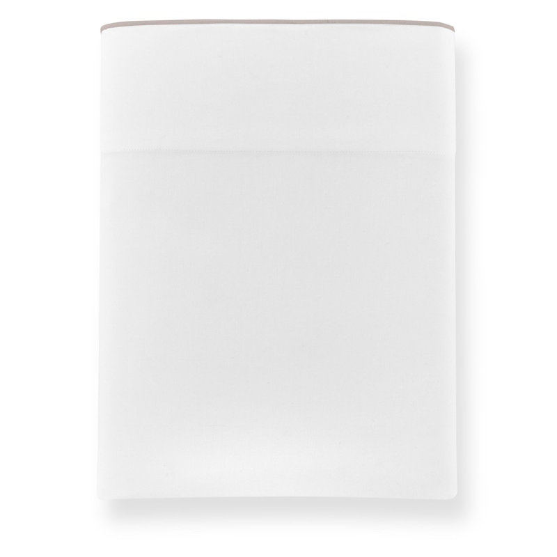 Melody 420 Thread Count 100% Cotton Sateen Flat Sheet, White, Queen Flat Sheet