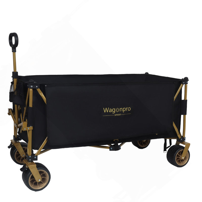 Très grand chariot utilitaire pliable très long de 51 pouces - capacité de 480 lb, cadre ultra-stable breveté, pliage 1: 6 pour économiser de l'espace et roues tout-terrain de 7 po, aucun assemblage requis, noir