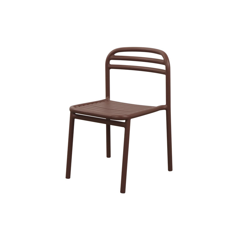 Bliss Chair W/O Armrest, Stackable, Desert red