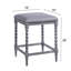 Tabouret de comptoir 26 po en bois d'acacia massif avec siège rembourré pour la cuisine, l'îlot et le bar-1964309106-1964309108