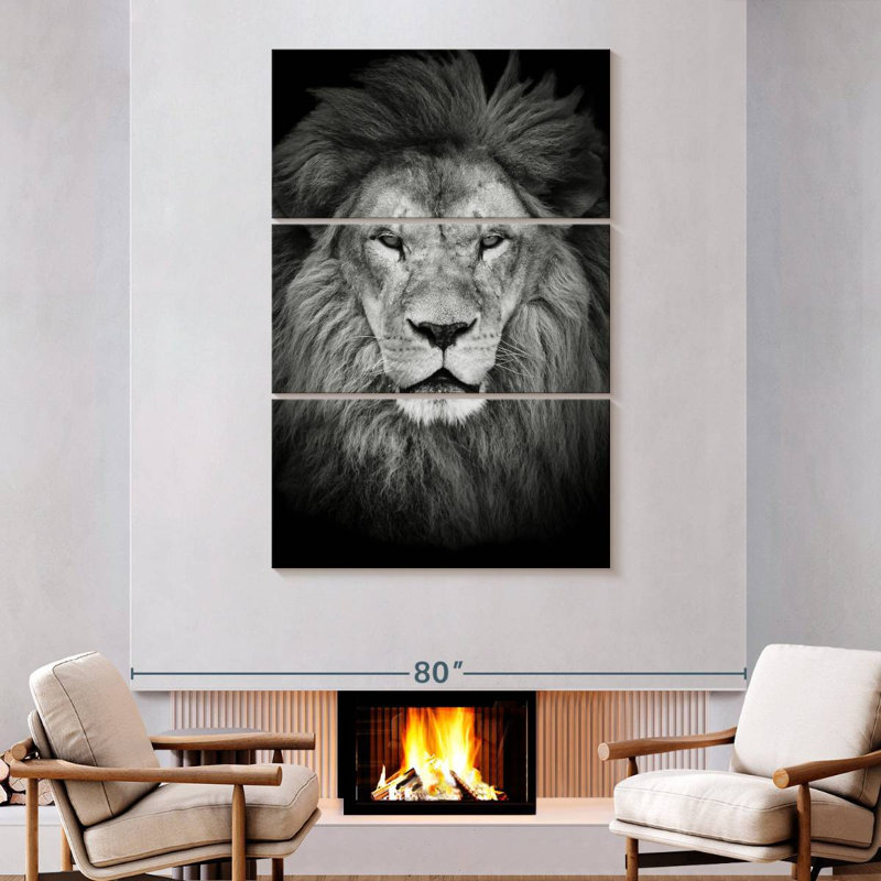 Brampt Alpha Lion Head, 74" H x 48" W