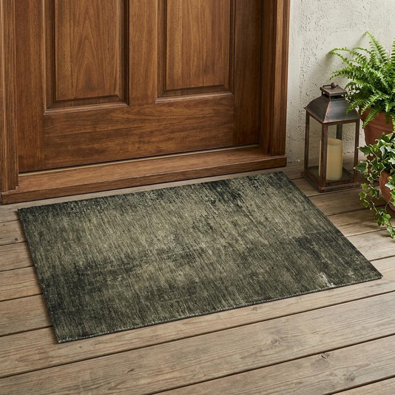 Tapis extérieur lavable antidérapant 2 pi x 3 pi gris