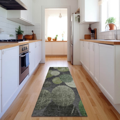 Premium Machine Washable Cerrito AMF556 Green Rug