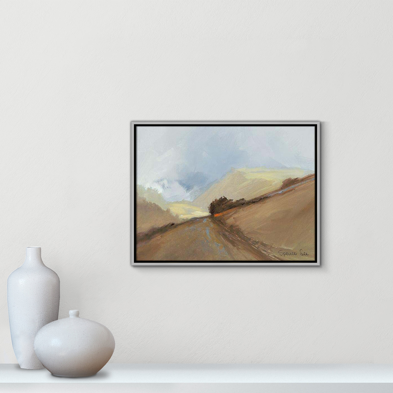Heaven And Earth II by Spencer Lee, 19.5'' H x 25.5'' W x 2'' D, Silver Framed