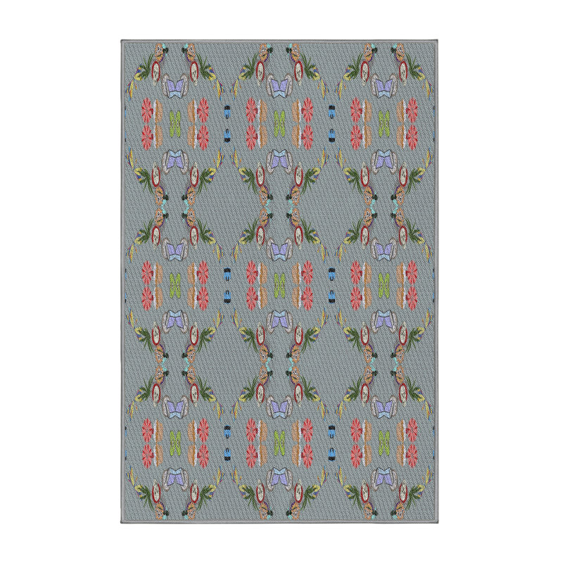 Floral Indoor Rug, Rectangle 7' x 10'