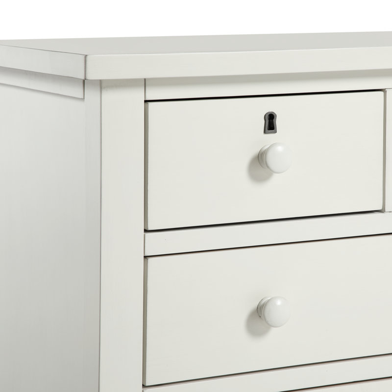 Adelinah 4-Drawer Storage Nightstand, Antique White