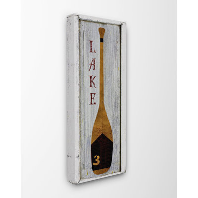 " Planked Look Vertical Oar Lake "