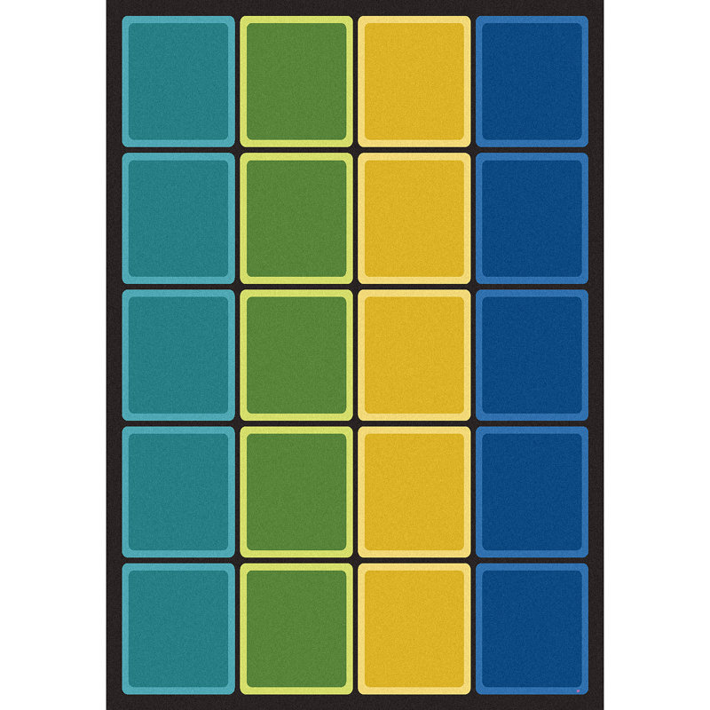 Tapis Blocks Abound, Rectangle 5 pi 4 po x 7 pi 8 po