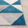 Rubino Modern Geometric Blue/Gray Easy to Clean Area Rug
