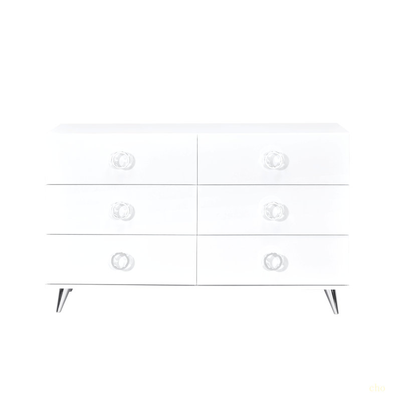 Perse White Finish Dresser