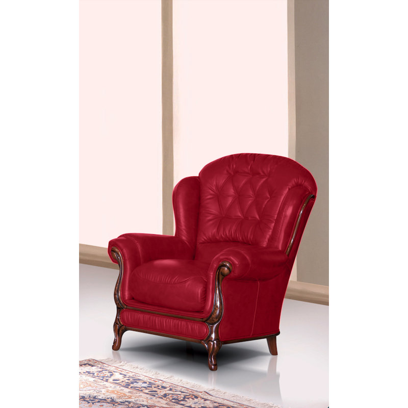 Breedlove Faux Leather Armchair, Bordeaux