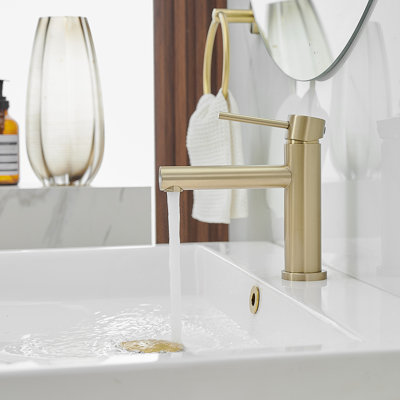  Robinet pour salle de bain à poignée simple avec drain Luster