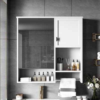 Wall Mounted Bathroom Mirror Cabinet - Provides Extra Storage In Medicine With And Functional Stylish