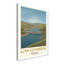 Llyn Clywedog, Wales - Romantic Reservoir and Rolling Hills Travel Poster. Giclee Print on Wrapped Canvas. Wall Art, Home Decor - Natural Landmarks, Wales 1 Piece Wrapped Canvas Wall Art-345427990
